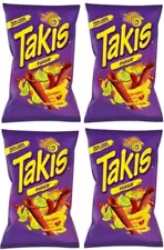 913387 4 X 280G PACKET TAKIS FUEGO HOT CHILLI PEPPER & TIME TORTILLA CHIPS SPICY