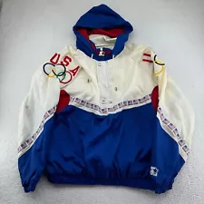 NWD Vintage Deadstock Starter USA 1996 Olympics Pullover Mens Large Windbreaker