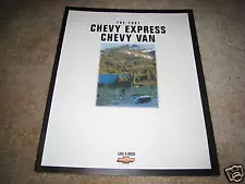 1997 Chevrolet G1500 G2500 Express Van LS sales brochure dealer literature