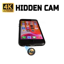 Anteye Spy Hidden phone Camera 4k HD Black Screen Video DVR 128G