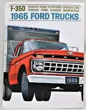 1965 FORD F-350 COMMERCIAL TRUCKS ADVERTISING SALES BROCHURE GUIDE VINTAGE