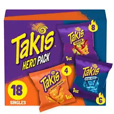 New Listing18 Pack Assorted Rolled Tortilla Chips, 1 oz Each - Hero Variety free shipping