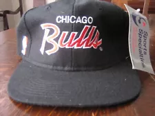 New ListingChicago Bulls Basketball BLACK Sports Specialties Vintage Wool HAT NEW with tag