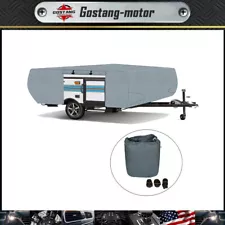 Premium For RV Trailer Waterproof Cover Folding Pop Up Camper For 14-16 FT