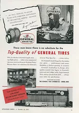 1945 General Airplane Tire Ad Aetna Aircraft Sales Chicago Municipal Airport