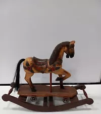 Vintage Wooden Rocking Horse