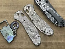 FRAG milled Dama FISH Flamed Titanium Scales for Benchmade GRIPTILIAN 551 & 550