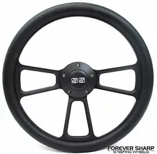 1969 - 1989 Chevrolet Camaro SS 14" Black Billet Steering Wheel Set w/ Adapter (For: 1989 Chevrolet Camaro)