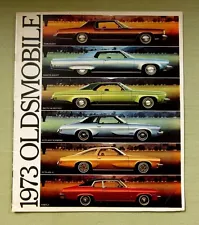 Vintage Original 1973 OLDSMOBILE Sales Brochure Toronado 98 Royale Cutlass Omega