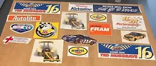 VINTAGE RACING DECALS STICKERS LOT OF 15--(B-16)--RARE!