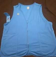 Walmart Employee Blue Vest XXL Uniform Brand NEW Embroidered Yellow Spark + PIN