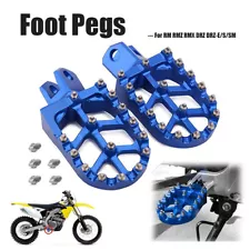 DRZ Foot Pegs Dirt Bike Footrest For DRZ400/E DRZ400SM RM125 250 RMX250 Blue (For: 2015 Suzuki DRZ400SM)