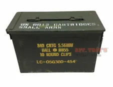 Original .50 CALIBER 5.56mm Military AMMO CAN M2A1 50CAL METAL AMMO CAN BOX VGC