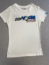 DDP Yoga Womens Shirt Top Size Medium White Diamond Dallas Page Wrestling