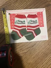 VTG Doll Christmas Knit Stocking Sealed On Card