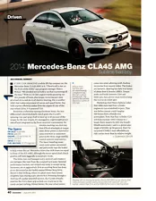 2014 MERCEDES-BENZ CLA45 AMG 355-HP ~ GREAT ARTICLE / AD