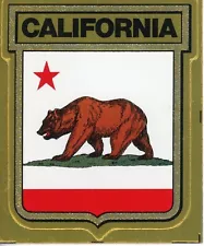 VINTAGE 1970's Sticker Decal State of CALIFORNIA National Flag Foundation Decal