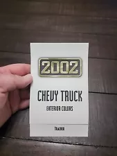 2002 Chevrolet Tracker Exterior Colors Sales Literature/Brochure, Chevy