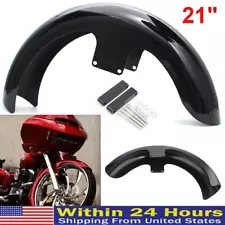 21" Vivid Black Front Fender For Harley Touring Street Road Glide Custom Bagger