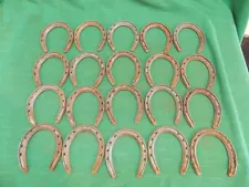 Lot of 20 horseshoes No nails. Hot Forged Diamond 00 RIM. Some rust. Vtg Crafts