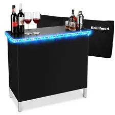 LED Light Up Pop-Up Bar Portable Light Bar Table outdoor Music Sync Party Tables