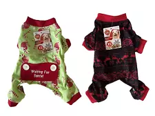 Pet Central (Lot of 2) Dog Pet Christmas Pajamas Reindeer- Sloth Size XS