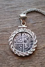 1280 Edward I Longshanks Penny, 2a, Coin Pendant Necklace Ster Silver Rope Chain