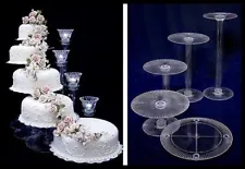 5 TIER CASCADE WEDDING CAKE STAND (STYLE R500-A)