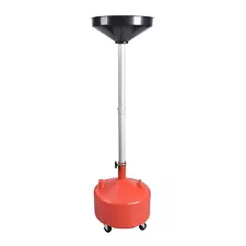 8-Gallon Portable Waste Oil Drain Tank with Adjustable Funnel and Wheel Steel