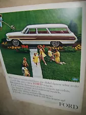 1965 Ford Country Squire Station Wagon - orig. magazine ad -