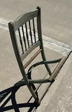 Vintage Antique Wooden Folding Chair w/ Sling Seat 36 X 16”