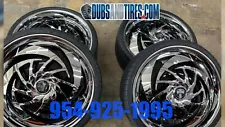 24 INCH 24X9 DUB CHOPPAZ RIMS AND TIRES 275/25ZR24 BP:5X120 1987 CUTLASS