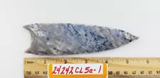 5.5" Clovis Spearhead - Lance Head - Drill Point - Knife - Hand Knapped Agate