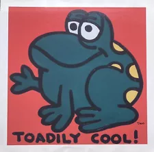 Todd Goldman "Toadily Cool" Limited Edition Signed #8/18 Giclee Canvas 24x24