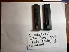 One (1) Factory Original Surplus 9x18mm Makarov Magazine 8-Round With Hump