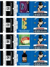 Monopoly Game Memorabilia 4 Sweepstakes Tickets 2019 for your Vintage Collection