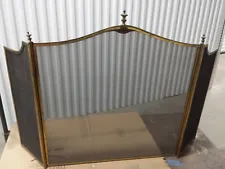 Antique Wm. H. Jackson Co. Arched Solid Bronze gilt Fireplace fire Screen gold