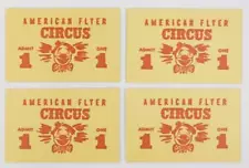 FOUR American Flyer Circus Tickets for set 5002T Reproduction have multiples