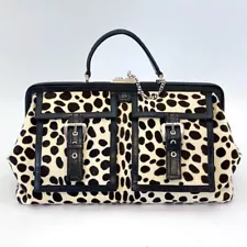 Celine hand purse bag, pony leather, Dalmatian, horizontal Lowest Price used