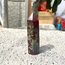 48G Natural Dragon Blood Column Obelisk Crystal Column Wand Point Healing Stone