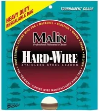 Malin Stainless Steel Leader Wire 180 Pound Coffee 42 feet Coil LC12-42