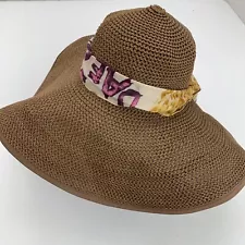 Unbranded Womens Brown Floppy Sun Cap Hat Fitted One Size