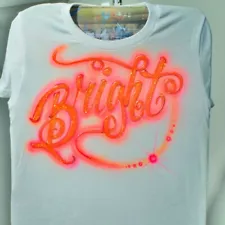 BRIGHT Airbrush Spray Painted Glitter T-shirt For Kids, Men And Women