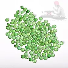 2.5mm Round Cut green color Chrome Tourmaline Untreated Loose Gemstone for sale