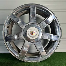 Used 22" x 9" Chrome Alloy Factory OEM Wheel Rim 2007-2014 Cadillac Escalade