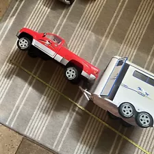 Breyer Red & Silver Dually Truck with White Horse Trailer Played With Rad-Sales