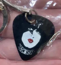 Paul Stanley Silvertone Guitar Pick Keychain KISS New Unused Gene Simmons Rare