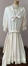 Vintage 1980’s Edwardian Lady Style Wedding Dress Pure Silk Handmade S