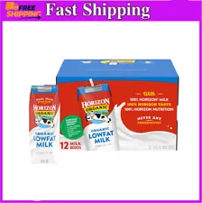 Long-Lasting 1% Milk Boxes, 8 oz x 12, Low Fat & Shelf-Stable for Convenience