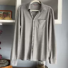 Western Rise Men's Limitless Merino Button-Down Shirt Concrete Gray Size L